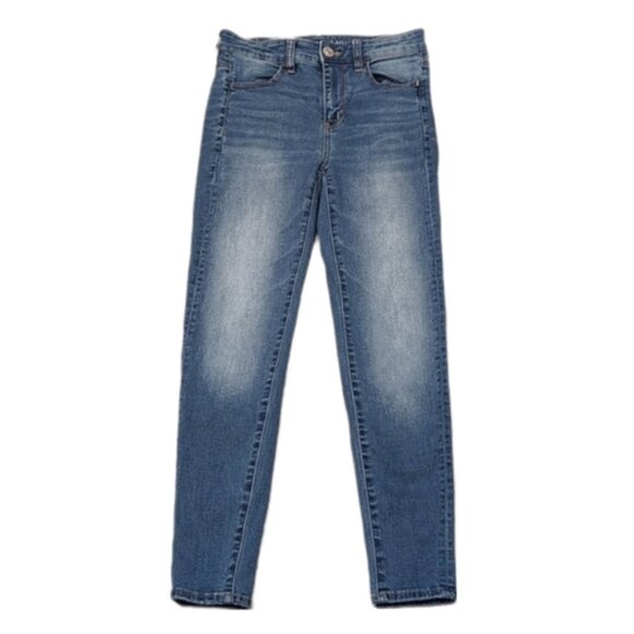 3/$20 American Eagle Hi Rise Jegging Faded High Waist Stretch Denim Skinny Jeans - Picture 1 of 12